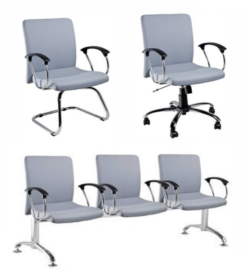 Cadeiras e Longarinas Super Luxo - Square
