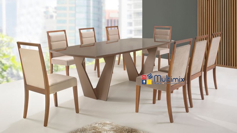 Mesa de Jantar Charlotte - 1,70m x 1,10m x 0,75m