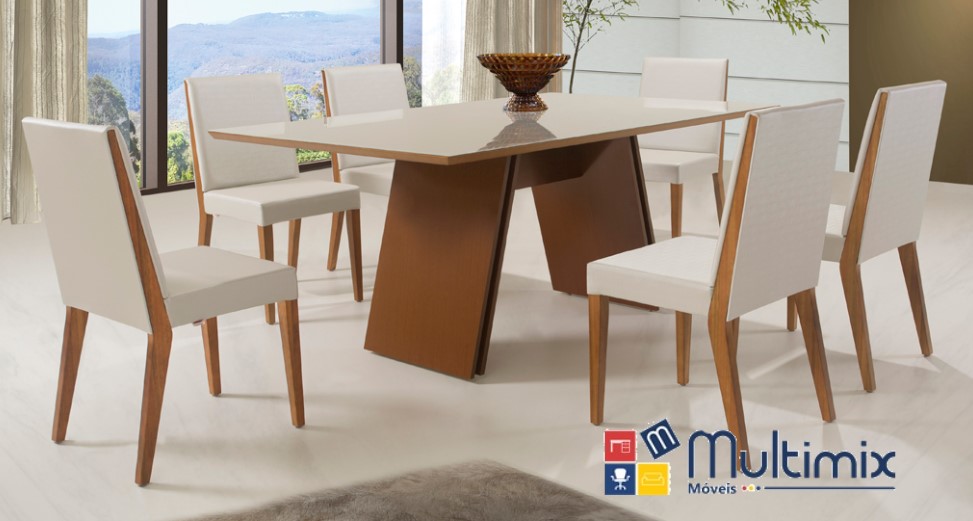 Cadeira para Sala de Jantar / Área Gourmet Marseille - em madeira estofada *diversas opções de revestimento