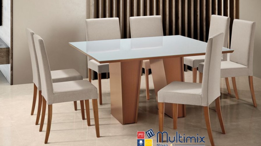 Cadeira para Sala de Jantar / Área Gourmet Giza - em madeira estofada *diversas opções de revestimento