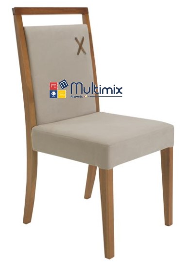 Cadeira para Sala de Jantar / Área Gourmet Edmonto - em madeira estofada *diversas opções de revestimento