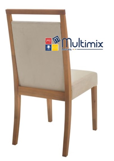 Cadeira para Sala de Jantar / Área Gourmet Edmonto - em madeira estofada *diversas opções de revestimento