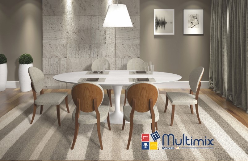 Mesa de Jantar Saarinen - modelo OVAL com 2,20 m x 1,20 m