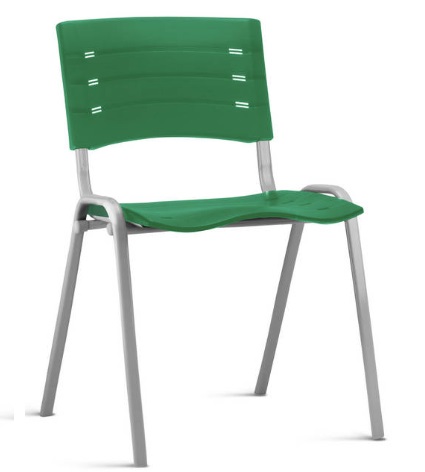 Cadeira New Iso I Estrutura Cinza/Preta - Assento e Encosto Colorido
