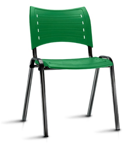 Cadeira Iso I Estrutura Preta/Cinza - Assento e Encosto Colorido