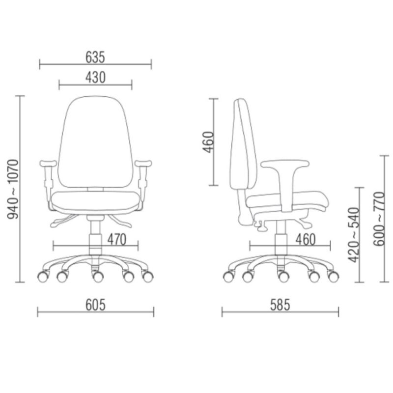 Cadeira para Escritório Ergonômica SKY Presidente I Sem braços - Back System Evolution | Certificada Abnt