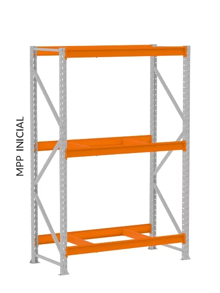 Kit 2,60m Mini Porta Pallet 2,00 X 2,60 X 0,80 - 500 Kg por Nível