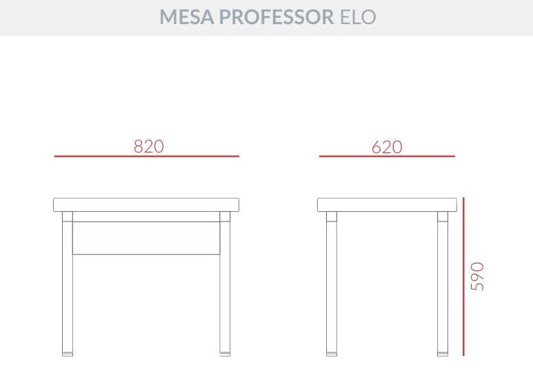 Mesa Escolar para Professor Elo