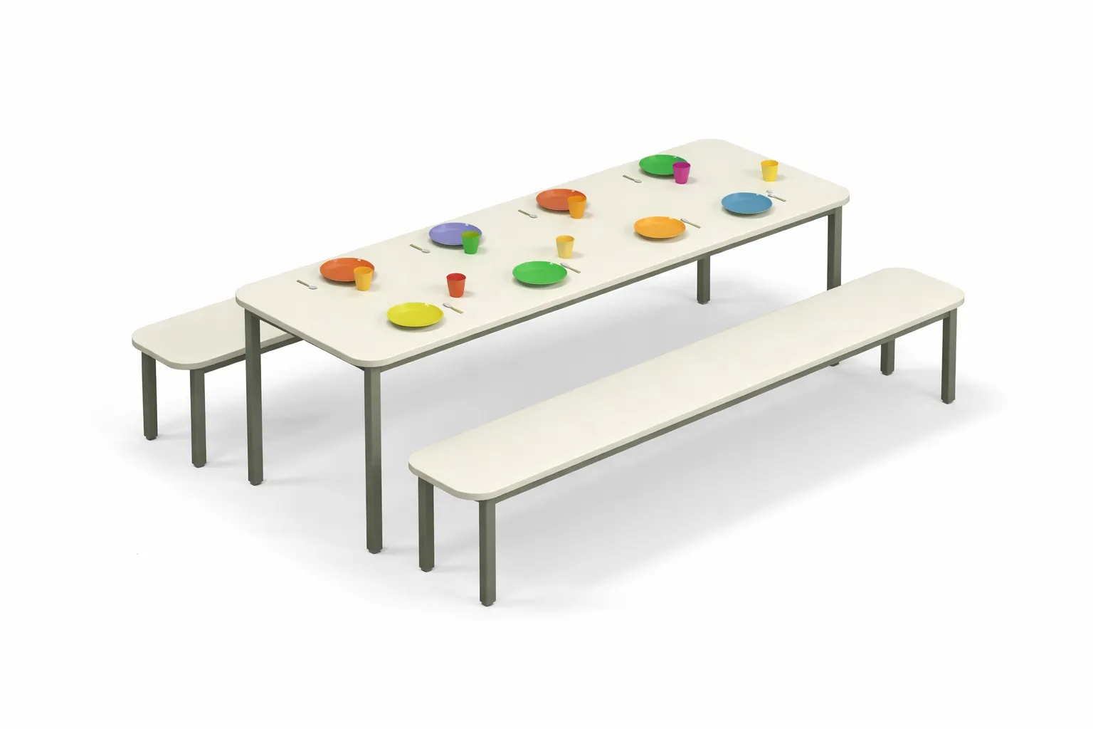 Mesa para Refeitório Escolar INFANTIL - 4 lugares
