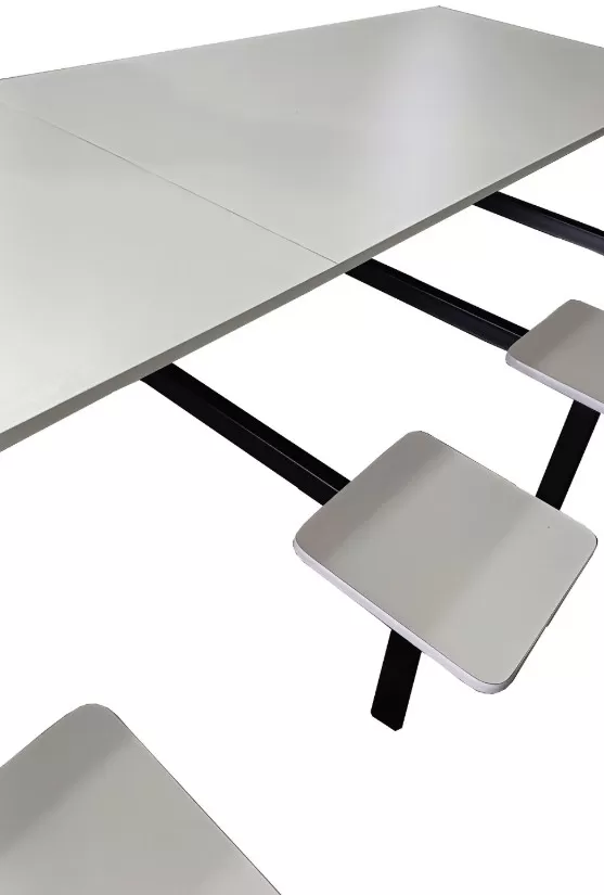 Mesa para Refeitório Industrial 06 Lugares - TAMPO E BANCOS EM MDF 18MM | Barra W - PROMOÇÃO VIA PIX!!