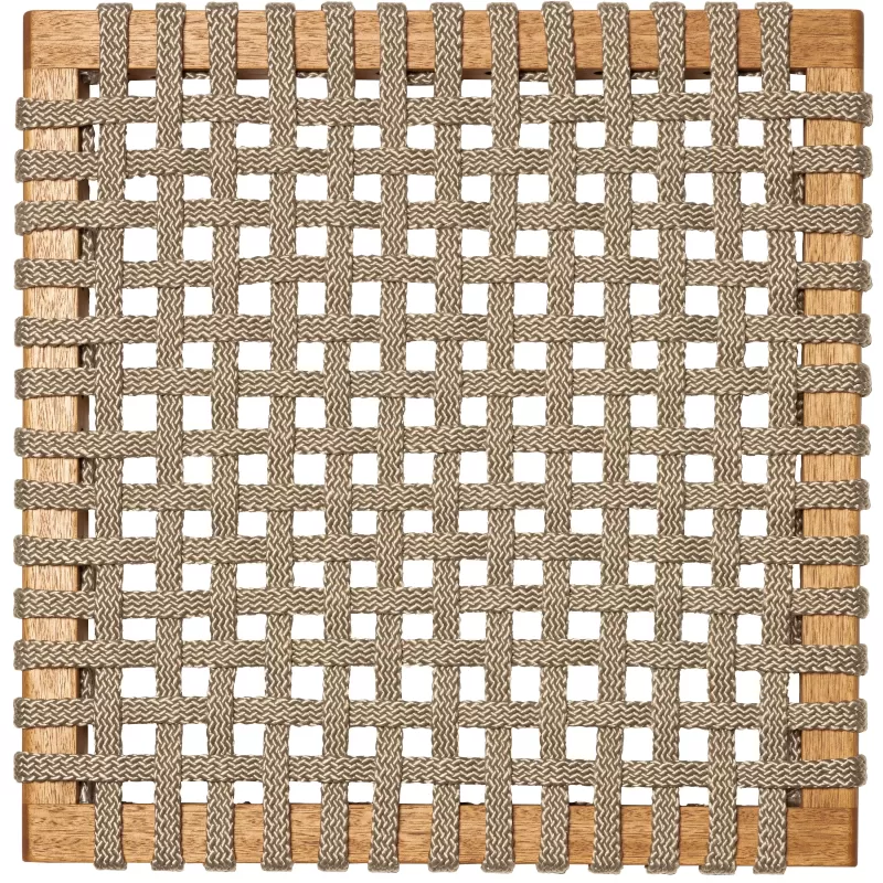 Mesa de Jantar em Madeira Corda Areia | Linha Traço - Alt. 0,75 cm X Larg. 2,20 cm X Prof. 0,93 cm - Espaço Casa e Jardim