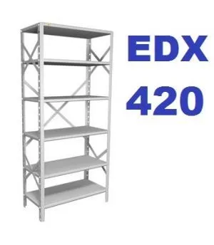 Estante de Aço 6 Prateleiras Edx-420 | Chapa 26 - Reforçada