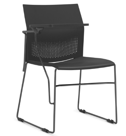 Cadeira Connect Universitária - Prancheta Escamoteável | Estrutura Preta ou Cinza