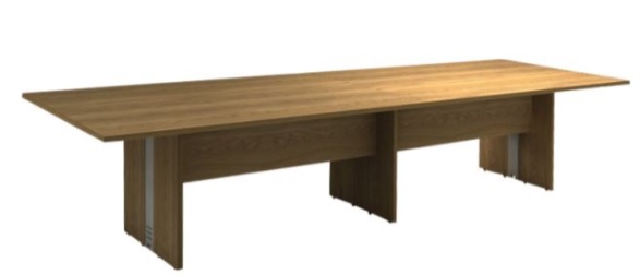 Mesa Reunião Escritório 12 Lugares | Bipartida Painel em Madeira | Retangular 3000 X1100 - Atualle Impéria 25 Mm