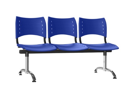 Cadeira Longarina ISO 3 Lugares Cromada