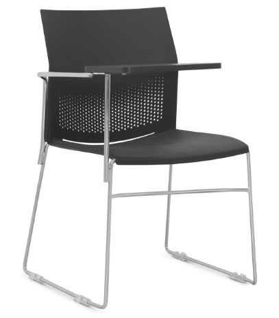 Cadeira Connect Universitária - Prancheta Fixa | Estrutura Cromada