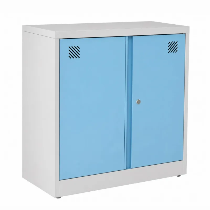 Armário De Aço Baixo Com 2 Portas E 1 Prateleira Fixa - Com Fechadura L Chapa 26 - 840(A)X800(L)X400(P)