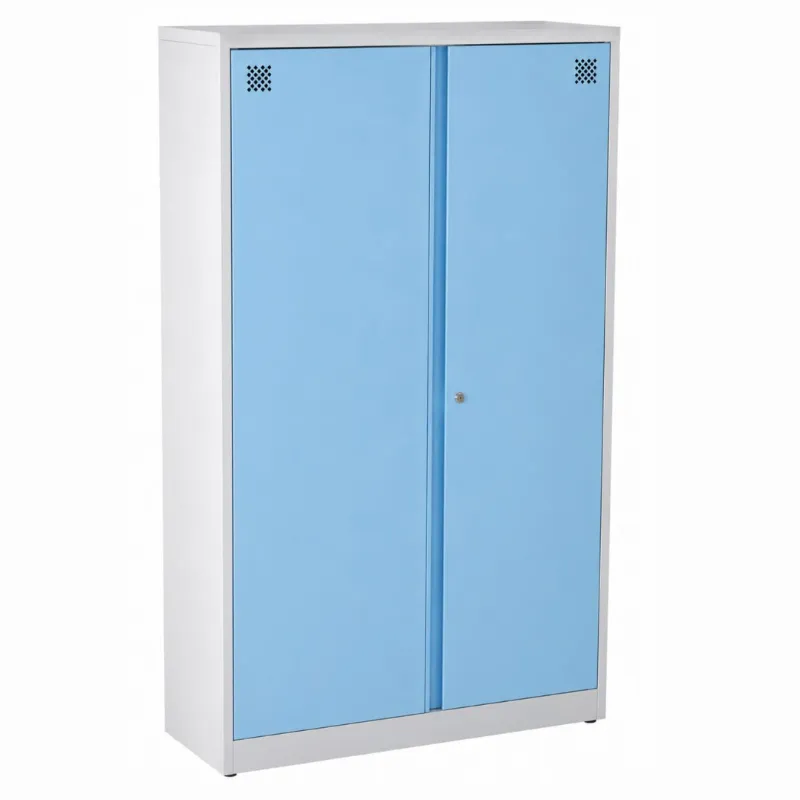 Armário De Aço Alto Com 2 Portas E 4 Prateleiras - Com Fechadura L Chapa 26 - 1960(A)X1200(L)X400 (P)