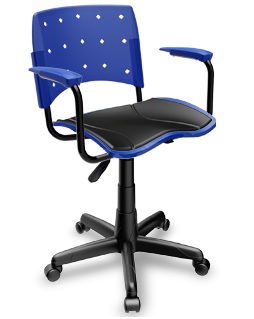 Cadeira Ergoplax Mais Diretor Giratória | Com Braços - Assento Estofado