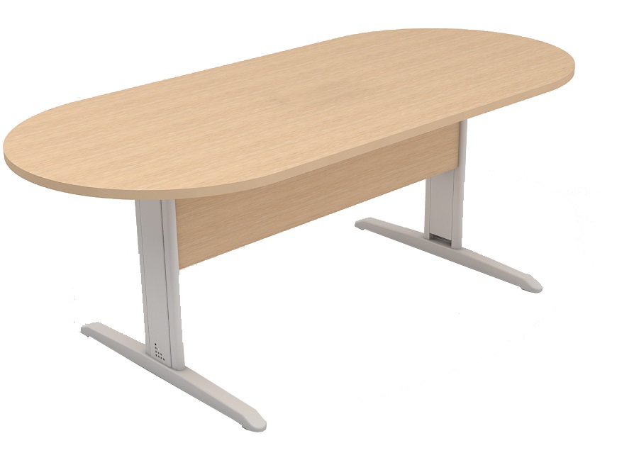 Mesa Reunião Escritório |Tampo Oval 1800 X 900 - Romanzza Plus 25 Mm