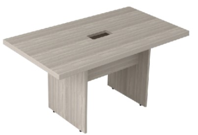 Mesa Reunião Retangular com Rasgo para Caixa Basic M 250 x 90 | Linha Prima Impact 40mm