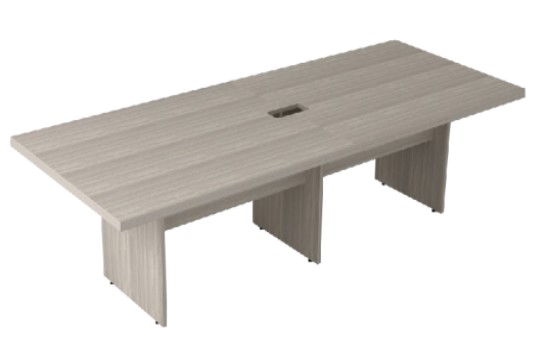 Mesa Reunião Retangular Bipartida com Rasgo para Caixa Basic M 300 x 120 | Linha Prima Impact 40mm