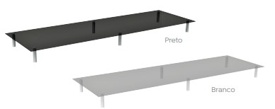 Tampo Vidro Com Distanciador Para Armário Nicho 160 X 50 - Linha Prima Impact 40mm