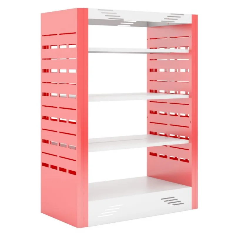Estante De Aço Mini W-Teca Dupla - EBDLW-2 | Base + 3 Prateleiras - Alt. 1,5m