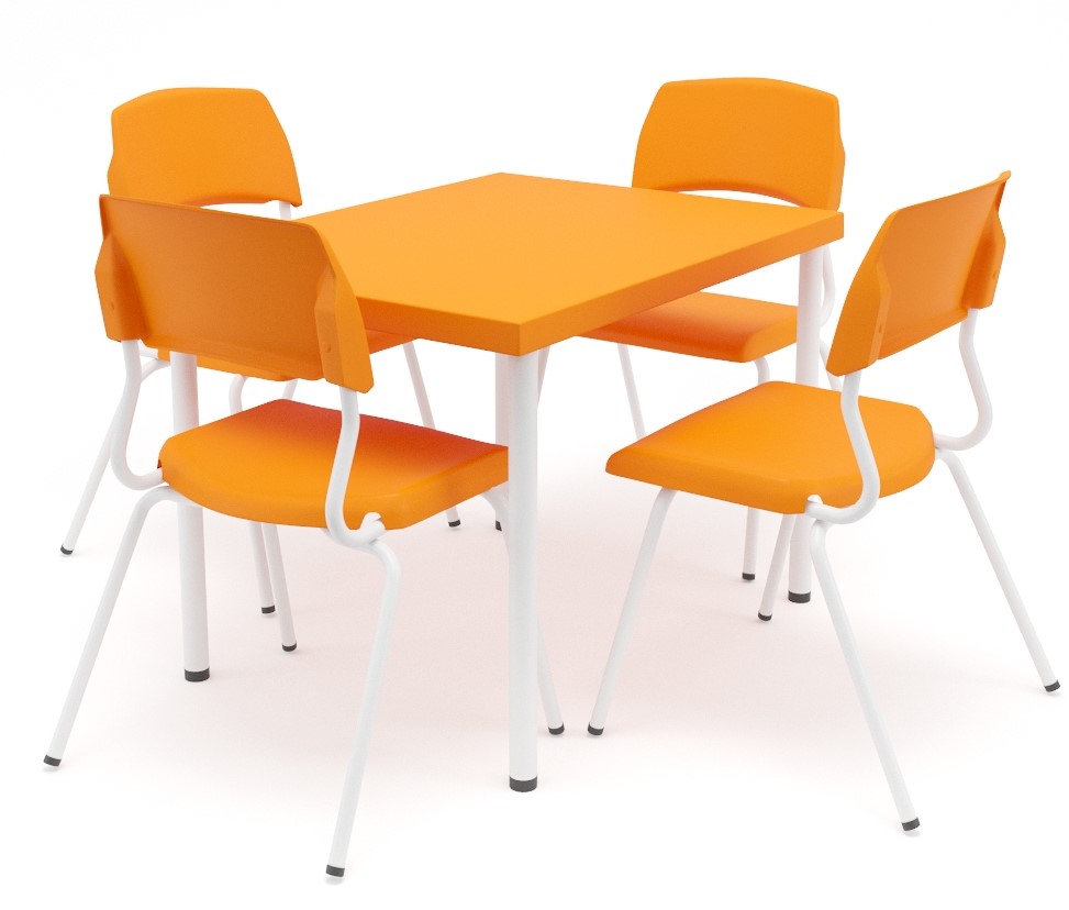 Conjunto Mesa E Cadeira Escolar Educacional Elo Adulto