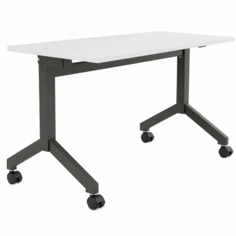 Mesa Escritório e Reunião Rebatível | Larg. 1200 x Prof. 700 x Alt. 750 - Tampo 25mm *com rodízios
