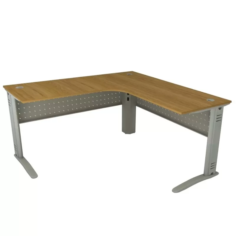 Mesa Delta Para Escritório | Painel Em Aço Perfurado 1100 X 1500 - Impéria Premium 25mm