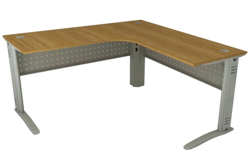 Mesa Delta Para Escritório | Painel Em Aço Perfurado 1600 X 1400 - Impéria Premium 25mm