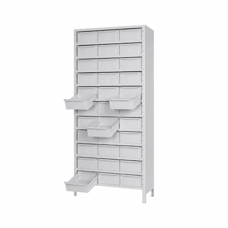 Estante De Aço Com 36 Gavetas | Chapa 24 - Edrg-36/300
