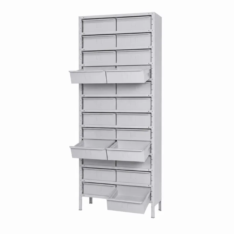 Estante De Aço Com 24 Gavetas | Chapa 24 - Edrg-24/400