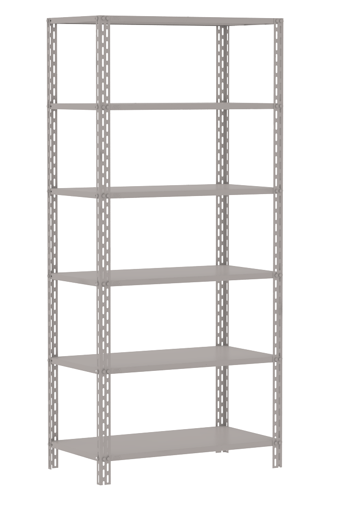 Estante de Aço 6 Prateleiras Edi-006/400 | Chapa 22 - Alt. 1,98 X Larg. 0,92 X Prof. 0,40 - Linha Industrial L3 Reforçada 140 Kg Prat.