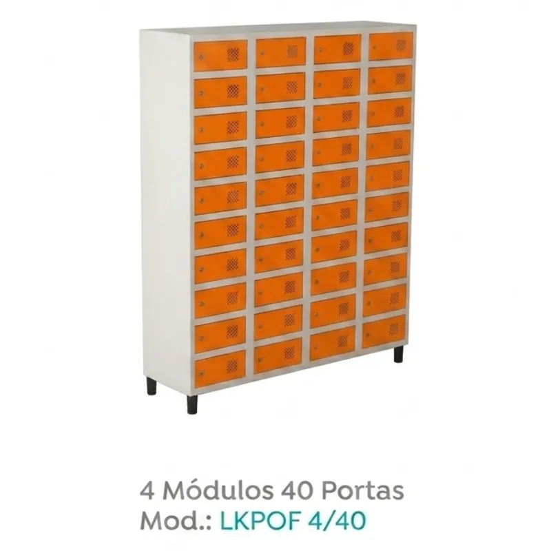 Caixa Postal Para Correspondência Em Aço - 40 Portas | Fechadura Com Chaves - Cores Diversas