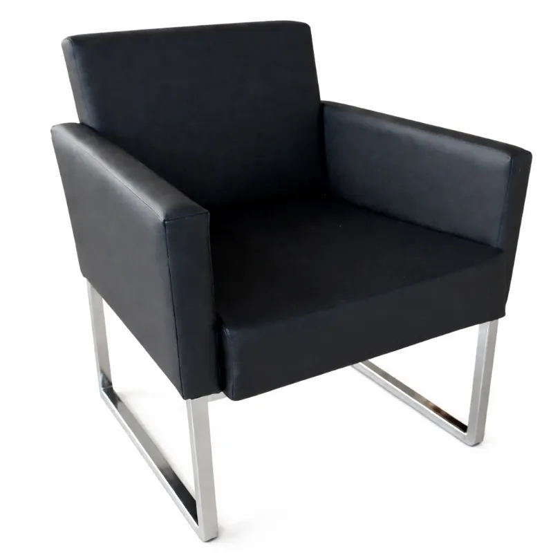 Poltrona Para Recepção - Sit | Estrutura Cromada