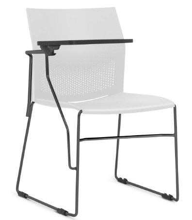 Cadeira Connect Universitária - Prancheta Escamoteável | Estrutura Preta Ou Cinza