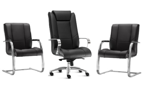 Kit Cadeiras New Onix Presidente + 2 Fixas Aproximação * Base Cromada