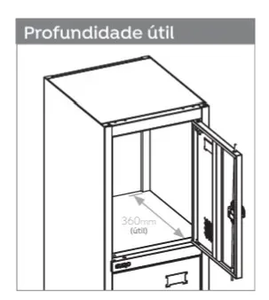GRP 08 - Roupeiro de Aço 8 Portas - Chapa 26 | Preço Baixo é Na Multimix