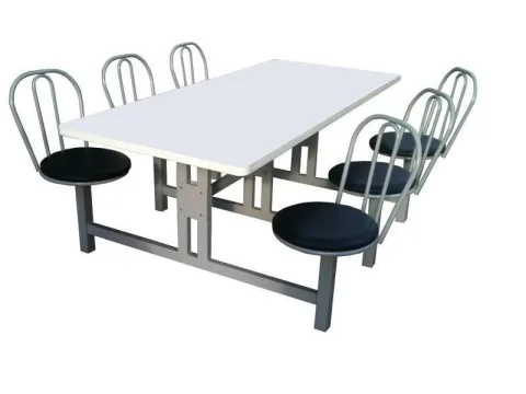 Mesa Para Refeitório 8 Lugares - Tampo Mdf 30Mm Fórmica | Cadeira Giratória C/ Estofado