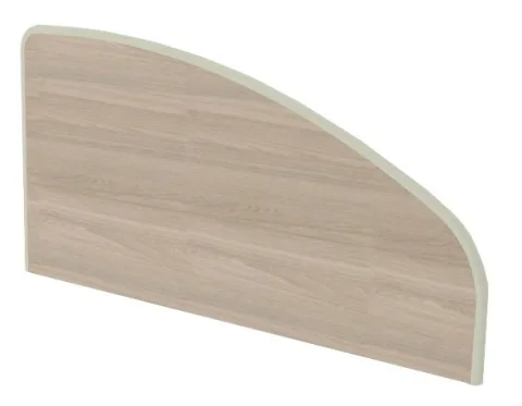 Biombo Lateral Curvo - 600 | Linha Uno 15Mm